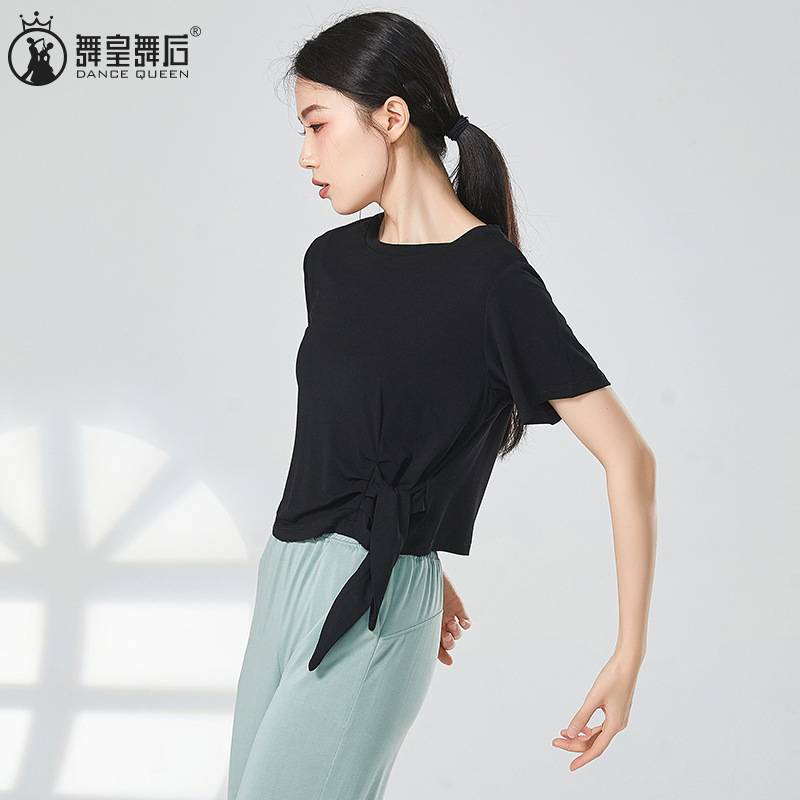 Side lace dance practice clothes, top female adult modern national classical dance -shaped teacher clothes dancing clothing