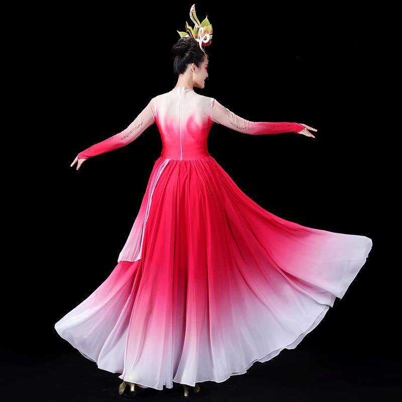 Classical Dance Performance Services Female Permanent 2024 New Lighting Chinese Dance Clothing Atmospheric Opening Dance Dance Skirt