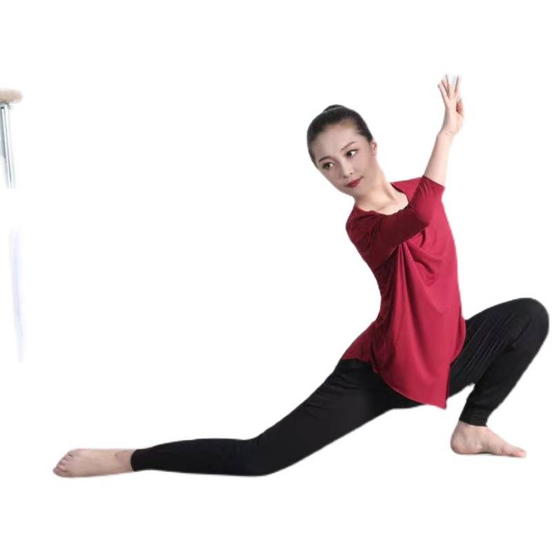 Modern dance dance female adult coat long -sleeved classical dance loose body dance Modal students are thin