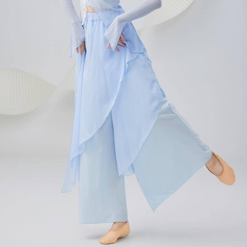 Modern dance exercise girl pants classical dance wide -leg pants elegant Chinese dance national dance clothing dancing clothes