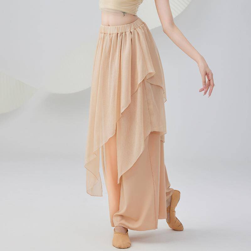 Modern dance exercise girl pants classical dance wide -leg pants elegant Chinese dance national dance clothing dancing clothes