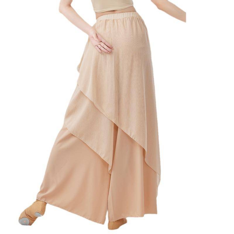 Modern dance exercise girl pants classical dance wide -leg pants elegant Chinese dance national dance clothing dancing clothes