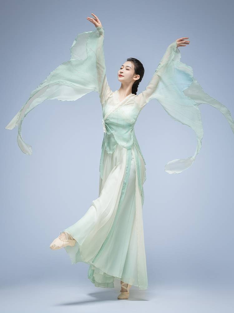 Classical dance clothing butterfly gradient elegant fairy new style beautiful gauze female skirt Chinese dance exercise performance clothing