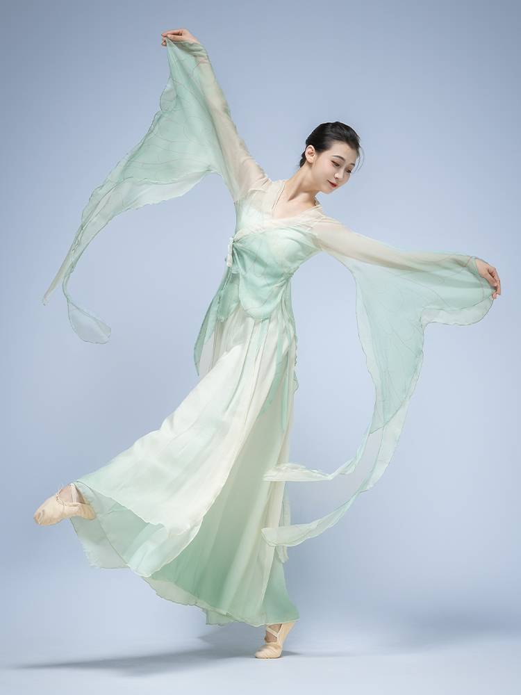 Classical dance clothing butterfly gradient elegant fairy new style beautiful gauze female skirt Chinese dance exercise performance clothing