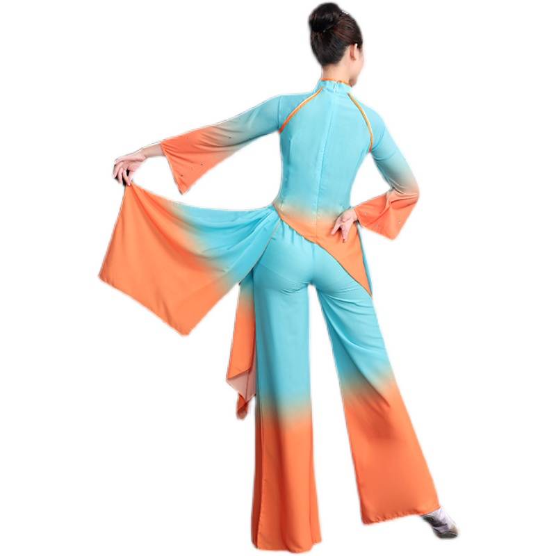 Classical Dance Performance Services Female New Worching Dance Costume Chinese Wind Set Fan Dance Plaza Dance Yangge suit
