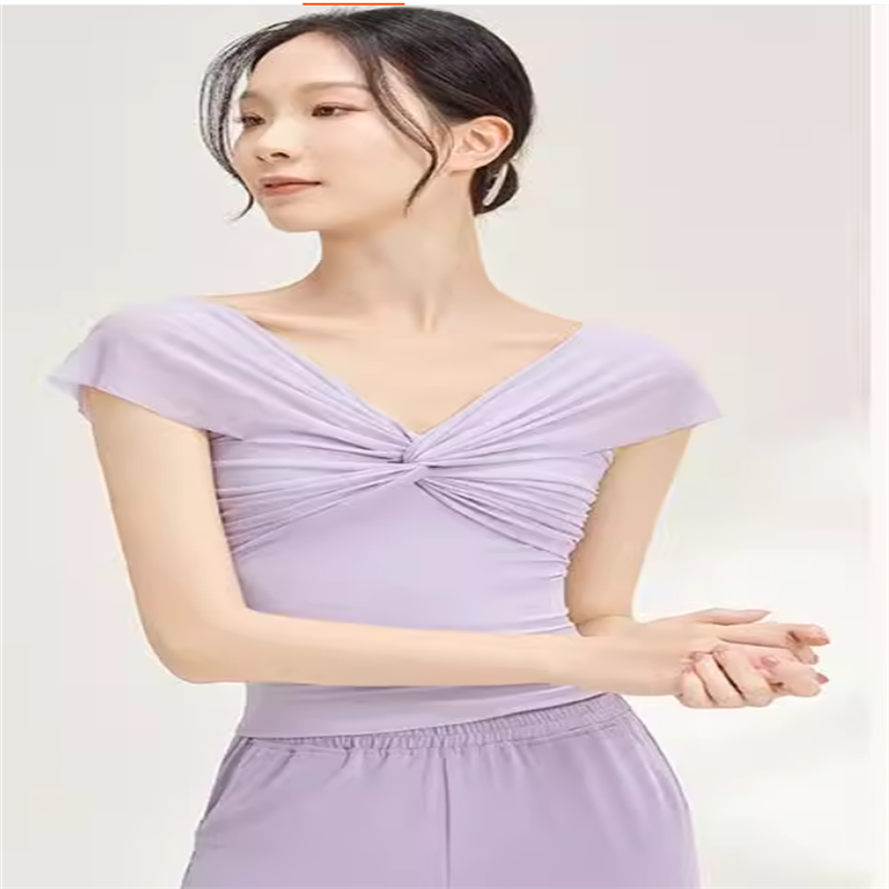[Super soft] 2024 new dance training service short -sleeved shirt, Chinese classical dance clothing