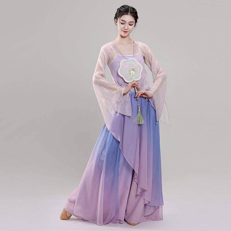 Ancient Banner Emperor Classical Dance Dance Clothing Clothing, Leading Delivery Delivery Wide -leg Pants Female Chinese Dance Clothing Clothing