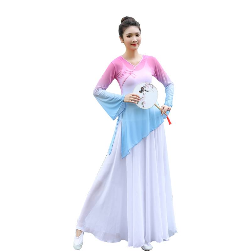 Classical dance service female practice service gradient elegant art test shows the national Chinese dance body rhyme dance gauze