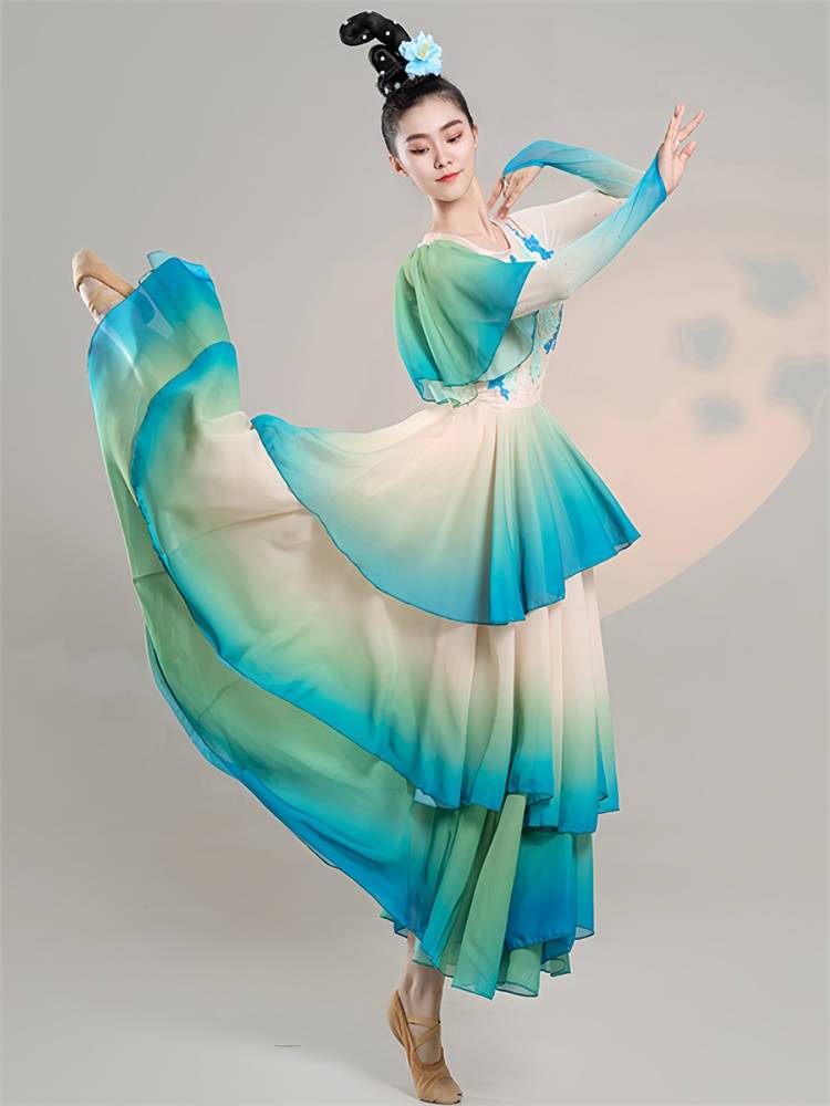 Classical dance art test big skirt performance service girl elegant Chinese style new drunk clear dance clothing fairy drama