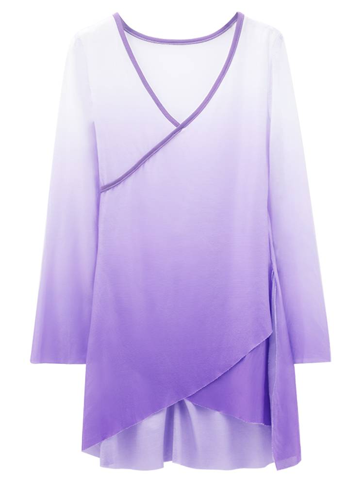 Children's classical dance body rhyme gauze girl practicing clothes, elegant and ancient style, summer Chinese dance exercise performance service