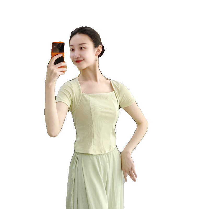 Short -sleeved classical dance exercise Chinese dance service dance -shaped dress dance top female new spring and summer modern dance