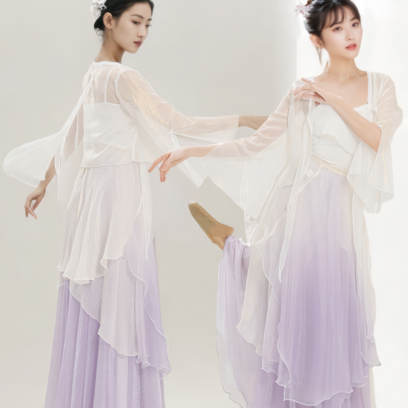 Classical Dance Performance Services Gufeng Fairy Gold Global Skirt Chinese Dance Modern Dance Practice Clothing