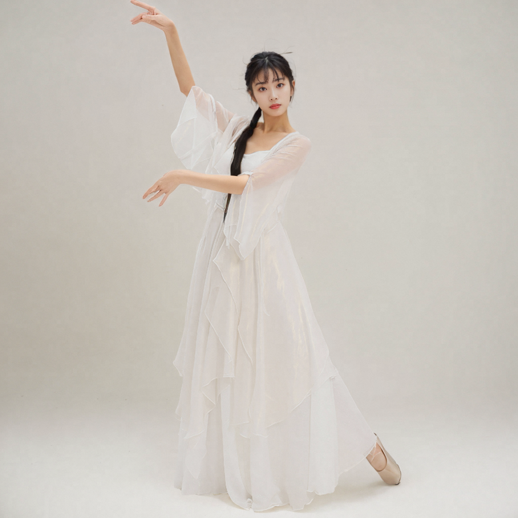 Classical Dance Performance Services Gufeng Fairy Gold Global Skirt Chinese Dance Modern Dance Practice Clothing