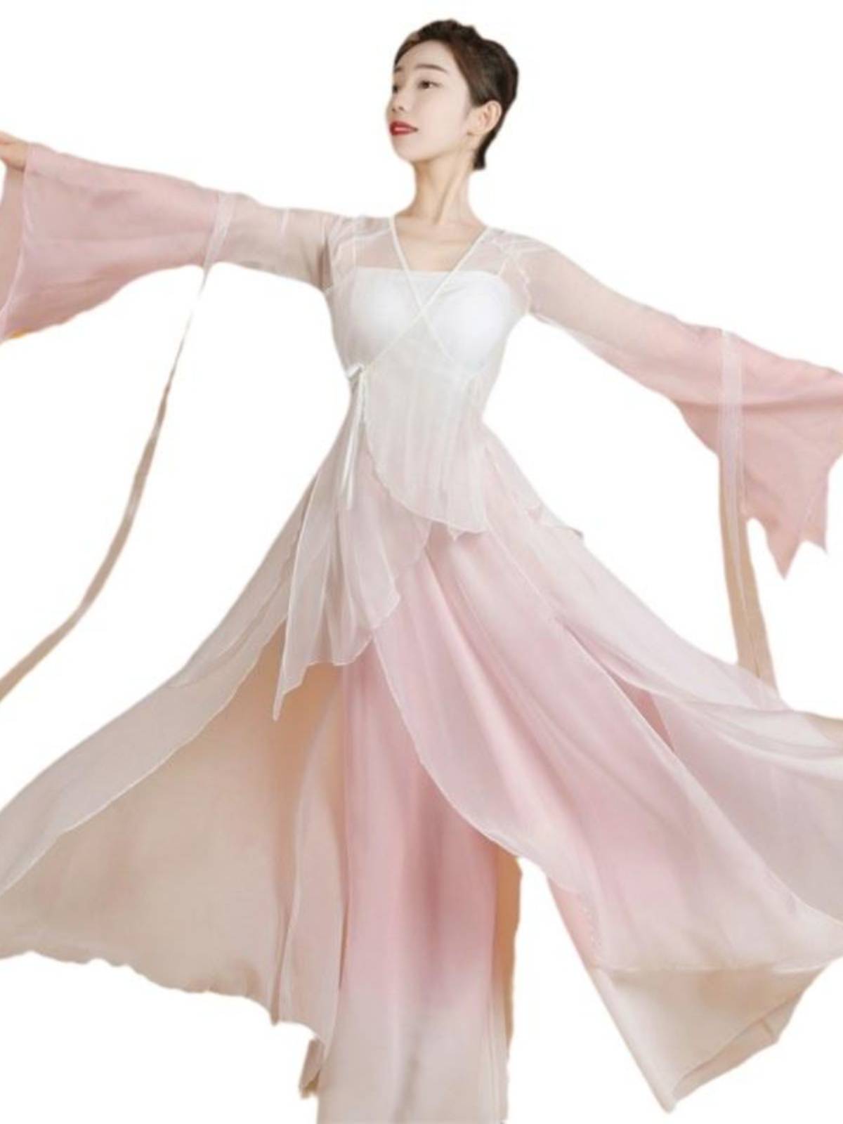 Classical dance clothing female elegant Chinese style yarn jacket practice ancient style performance service Liuti 2024 new adult