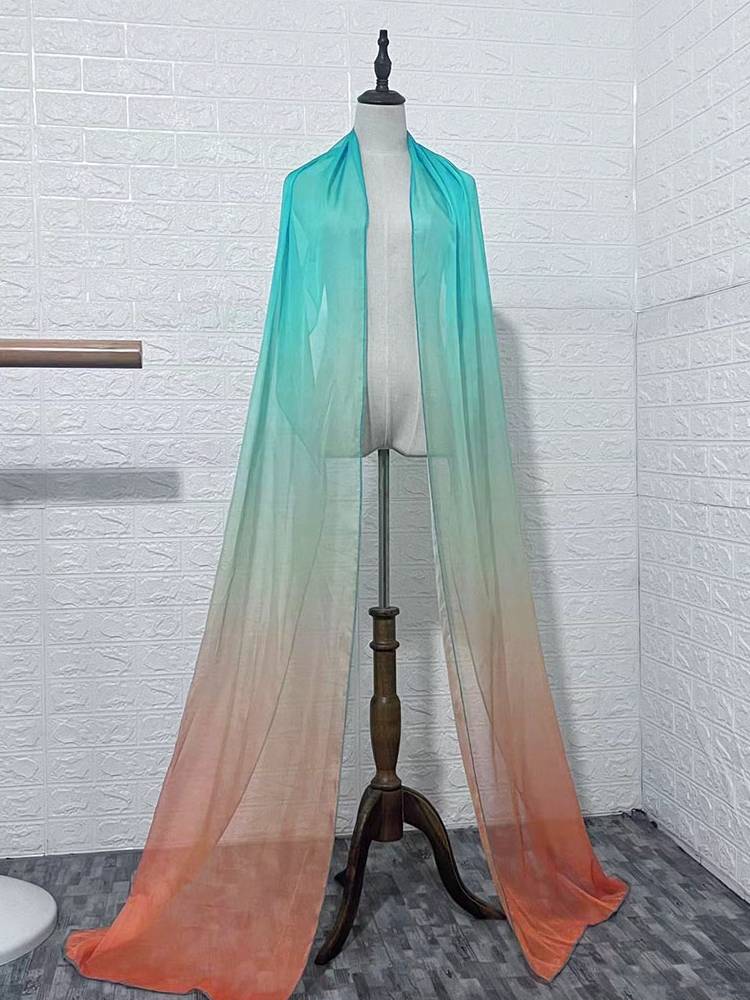 Flower God Classical Dance Hanfu Panpie Carp Beauty Late Silk Dunhuang Ribbon Gradient Silk Scarf Performance Girl