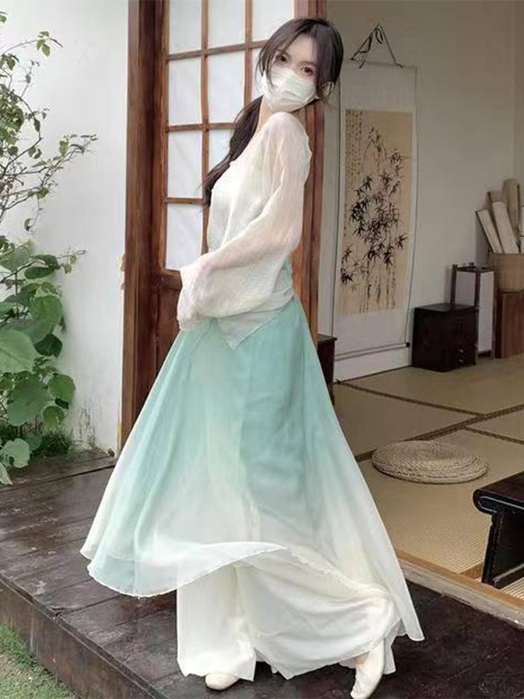 Xiu Zhiwu Classical Dance Clothing Gargam Girls Graise Gradient Practice Gongguo Gongfeng Hanfu Fairy Performance Service Chinese Style