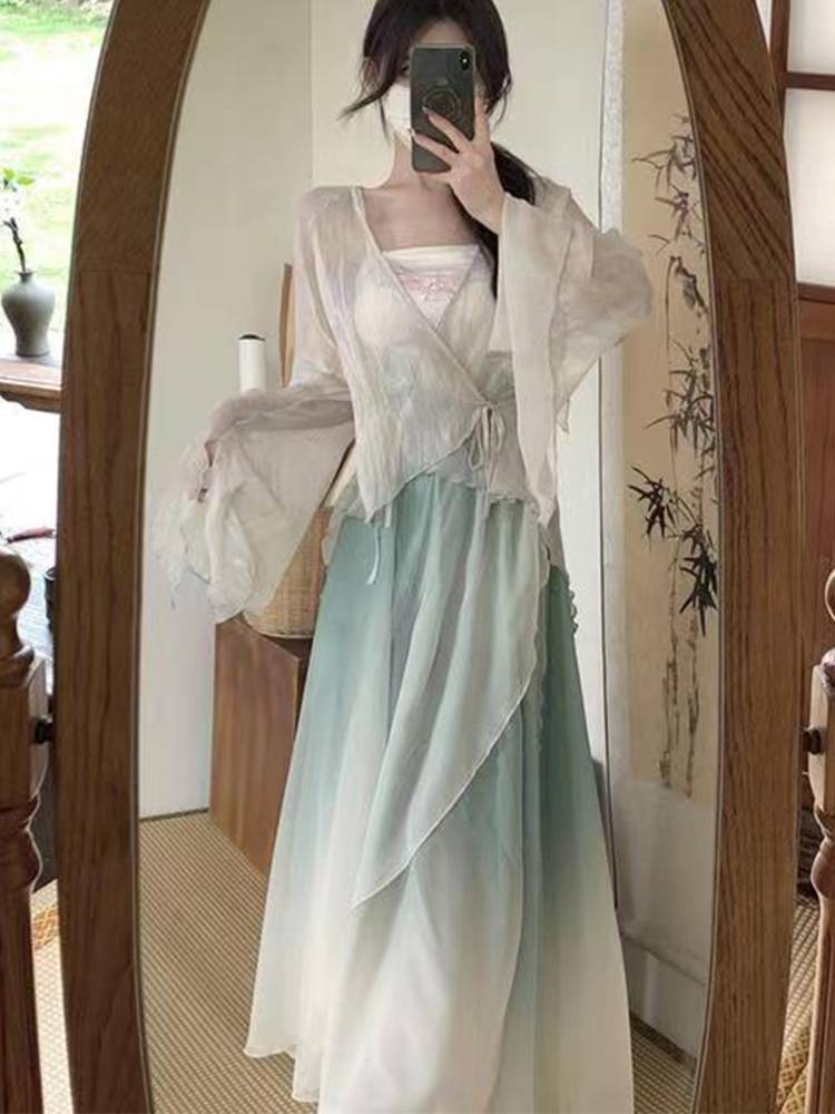 Xiu Zhiwu Classical Dance Clothing Gargam Girls Graise Gradient Practice Gongguo Gongfeng Hanfu Fairy Performance Service Chinese Style