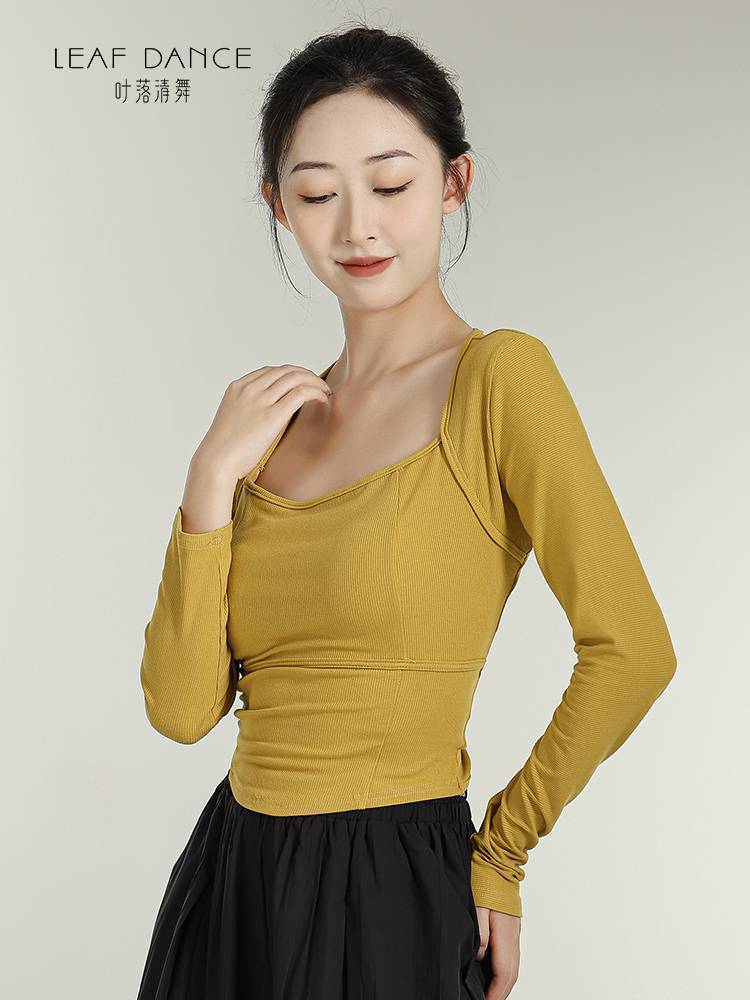 Ye Luoqing Dance Modern Dance New Dance Back Twisted Long Sleeve Daily Thin Practice Series Classical Dance Sports Server