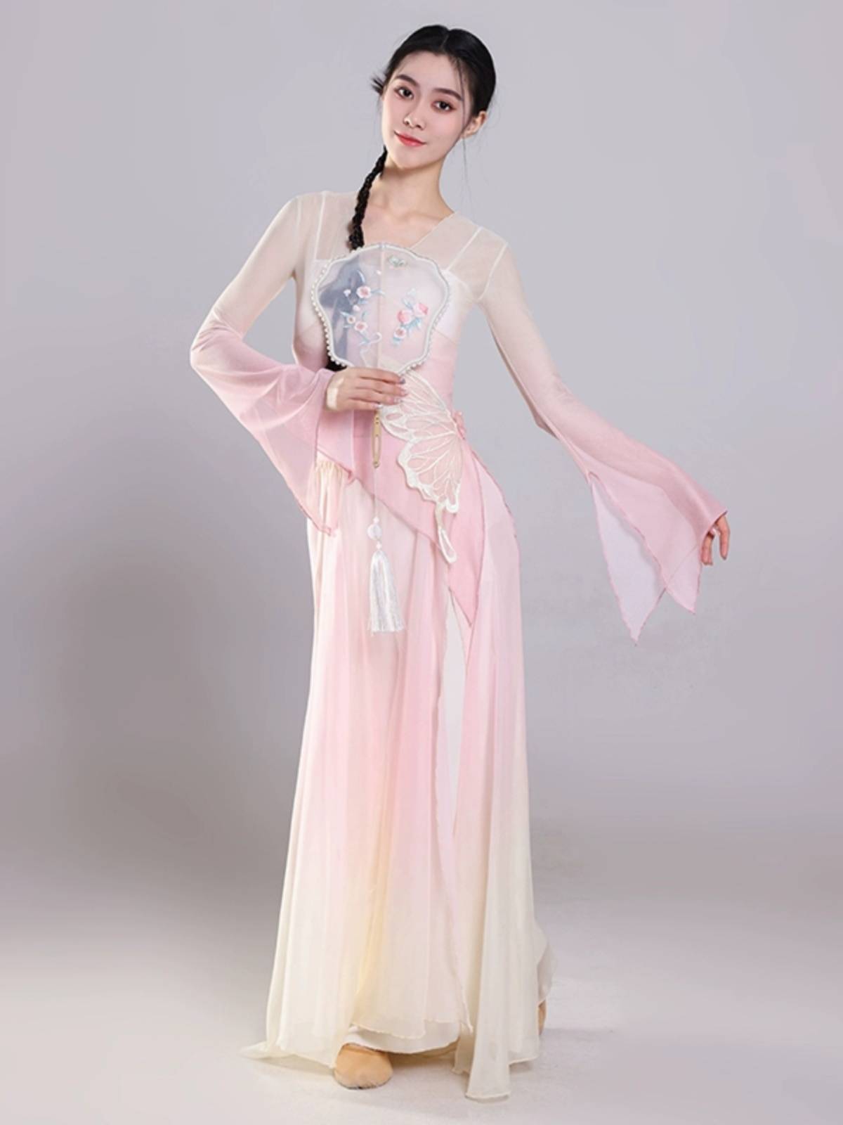 Classical Dance Gravity Butterfly Warves Gaunt Body Charm Performance Clorn Chinese Dance Spring Song Performance Set