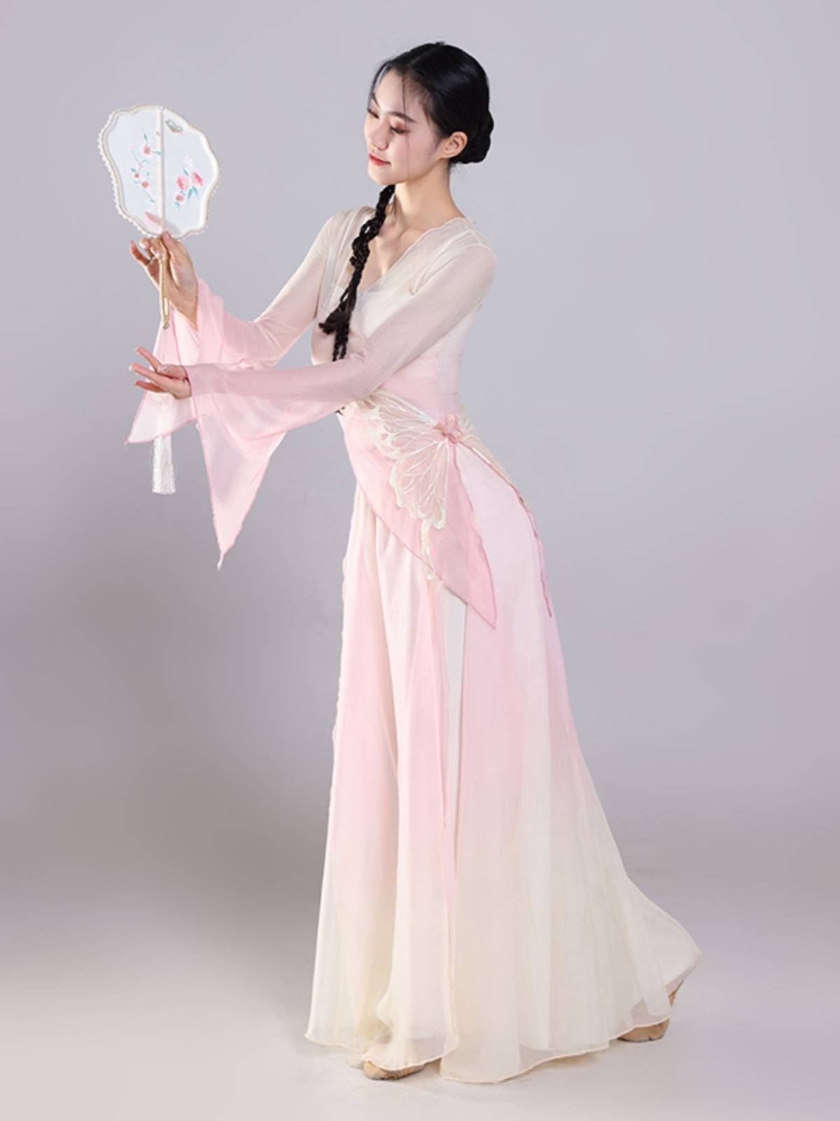 Classical Dance Gravity Butterfly Warves Gaunt Body Charm Performance Clorn Chinese Dance Spring Song Performance Set