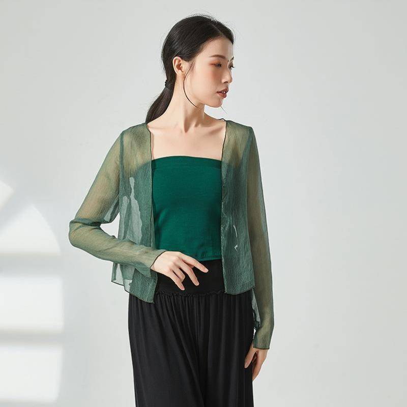 New classical dance clothing body rhyme chiffon yarn new style loose and elegant top Chinese dance dance clothes practice service