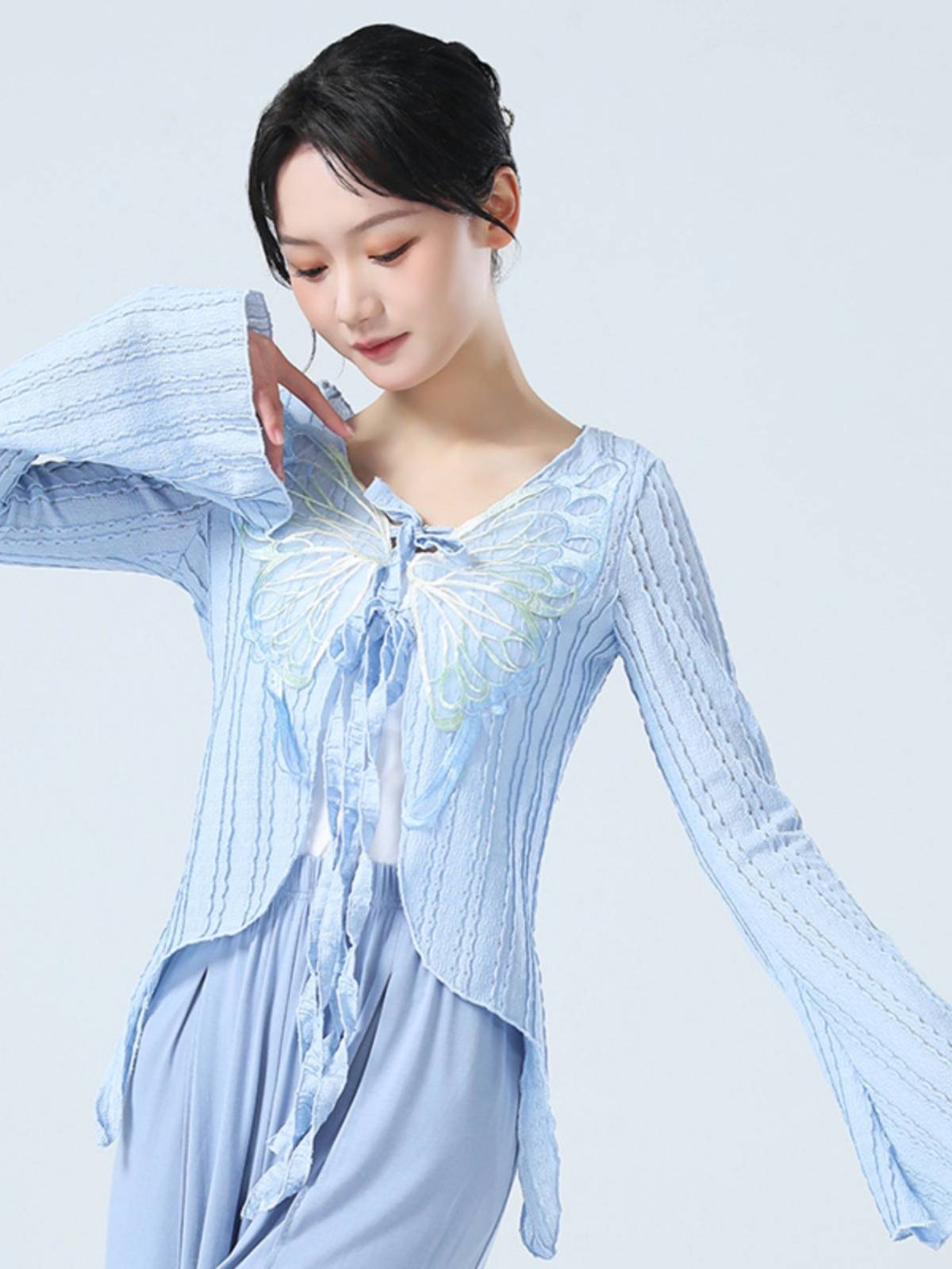 Classical Dance Dance Funny Female New Sports Modern Dance Performance Performance Clothing Butterfly Adult Dance Long Sleeve Top