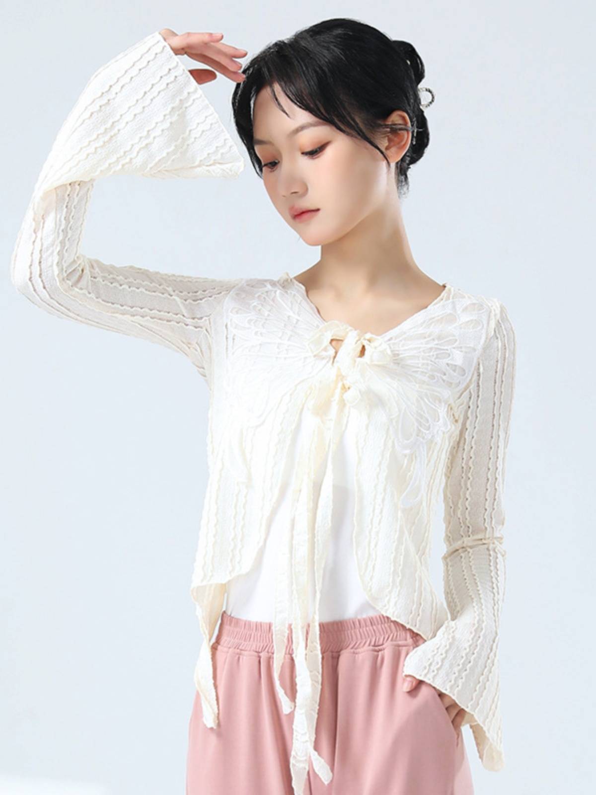 Classical Dance Dance Funny Female New Sports Modern Dance Performance Performance Clothing Butterfly Adult Dance Long Sleeve Top