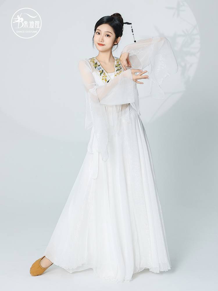 Classical dance clothing Gravity gauze girl elegant top, practice clothes, spring chanting Han, Tang Xiangka adult performance clothing