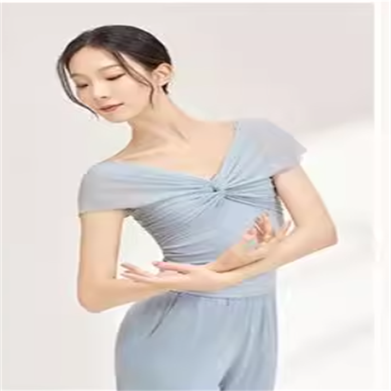 2024 Female Summer New Temperament Dance Dance Dress Short -sleeved Top Body Rhyme Chinese Classical Dance Clothing