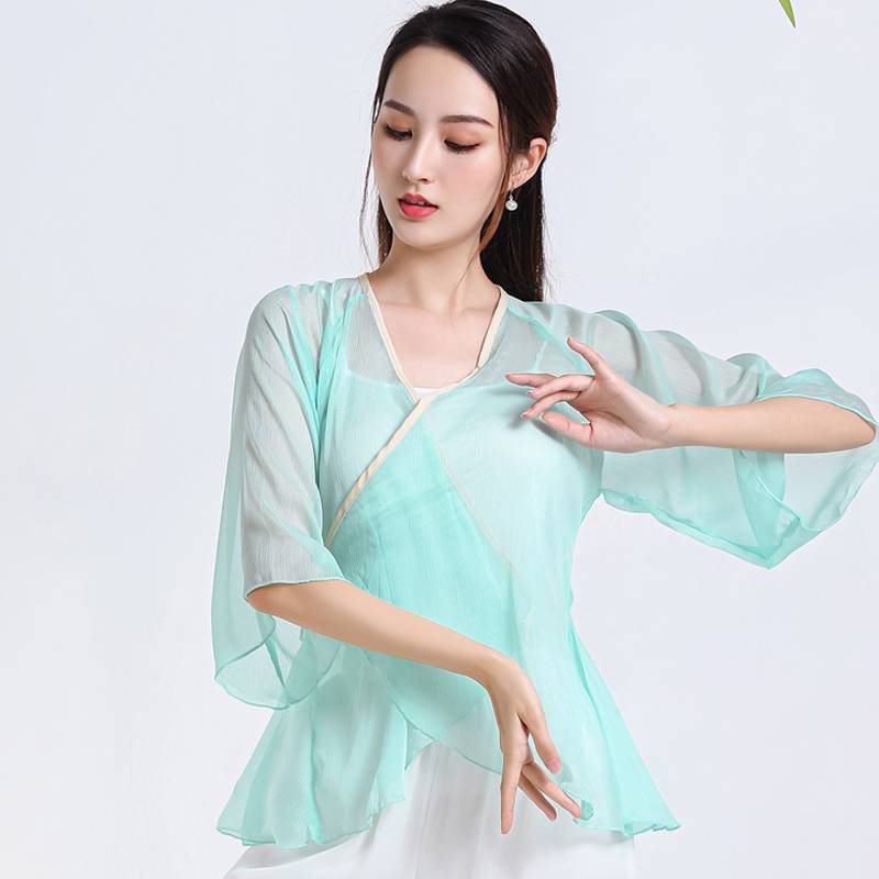 New classical dance rhyme gauze dance room clothes suit shape exercise, Chinese style nation, summer female adult
