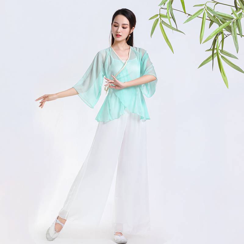 New classical dance rhyme gauze dance room clothes suit shape exercise, Chinese style nation, summer female adult