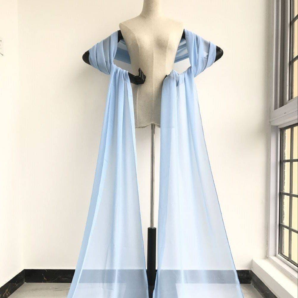 Hanfu chiffon puppet costume towel pink white dance pure color fairy elegant classical wild shawl long ribbon