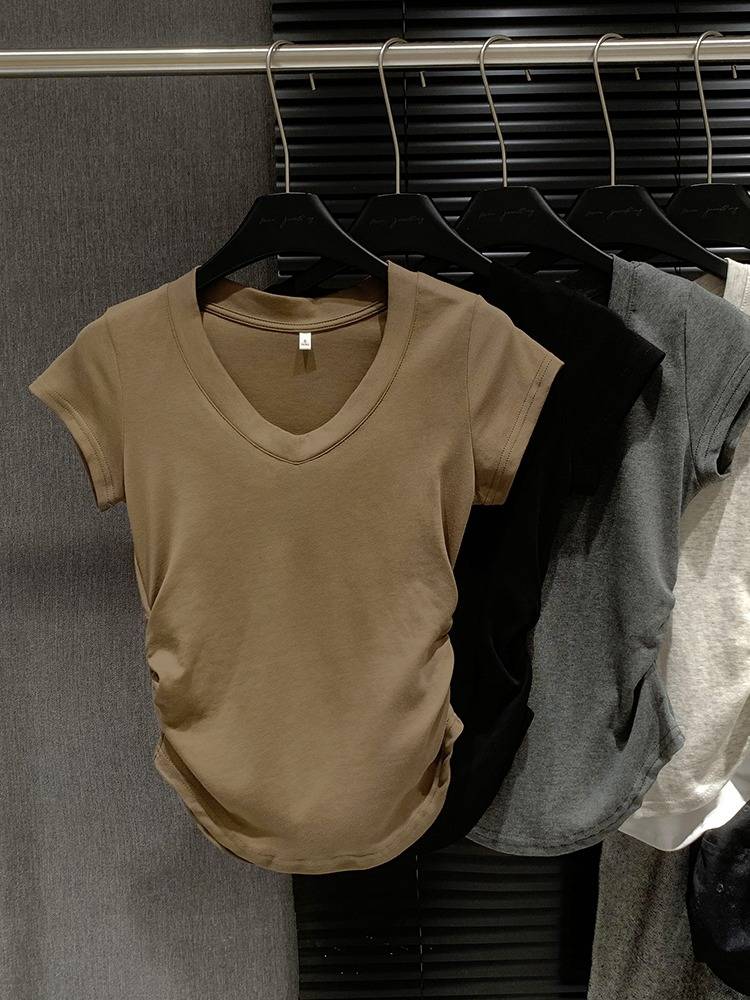 Modern dance clothing female V -neck repair body body training clothes, jacket adult Chinese classical dance teacher training clothing