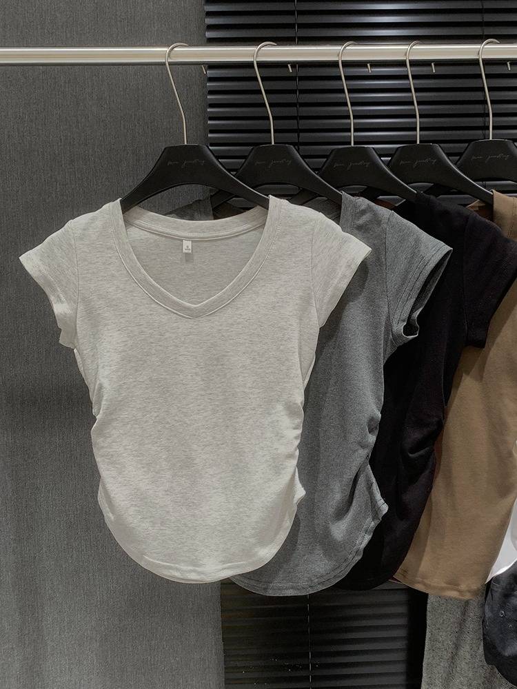 Modern dance clothing female V -neck repair body body training clothes, jacket adult Chinese classical dance teacher training clothing