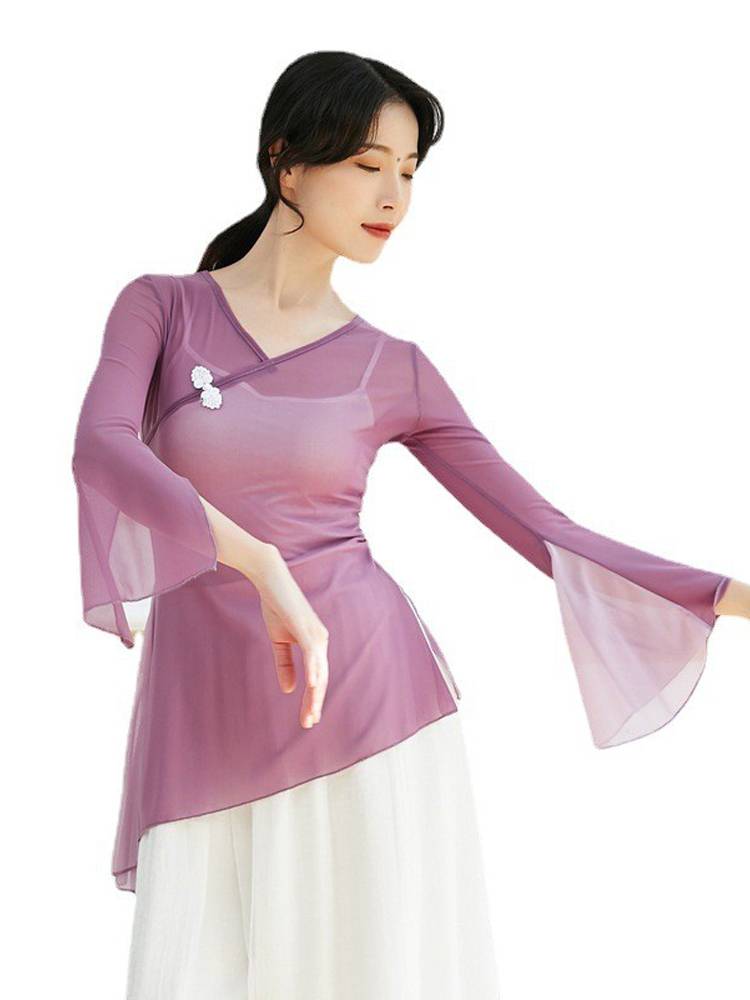 Classical Dance National Modern Body Rhyme Dance Performance Services Chinese Dance Practice Dresses Fathering Jacket Female Art Temperature Slutter