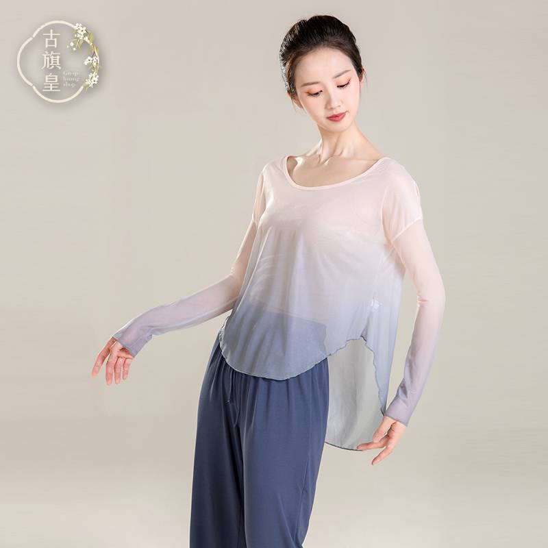 Ancient Banner Emperor Classical Dance Dance Clothing Flowing Body Rhyme Gradient Giney Jacket Chinese Dance Modern Dance Adult Practice Series