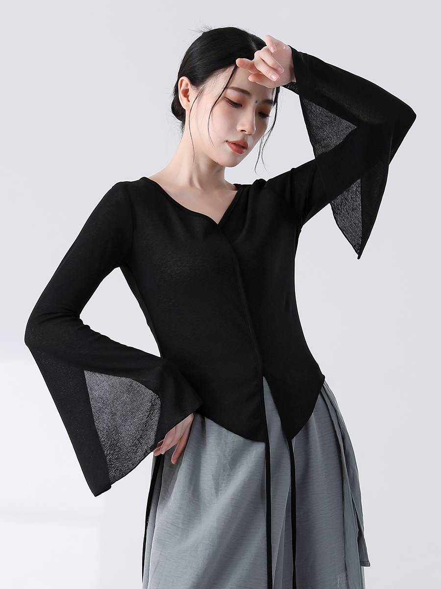 Dance service 2024 new practice service female dance top modern dance classical dance adult Chinese dance autumn and winter set