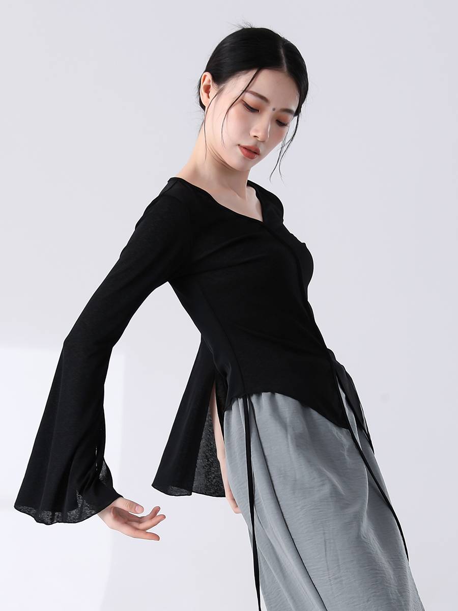 Dance service 2024 new practice service female dance top modern dance classical dance adult Chinese dance autumn and winter set