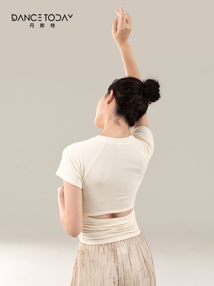 dancetoday Classical Chinese Dance Practice Sports Summer Summer New Back Back Short Sleeve Modern Dance clothes