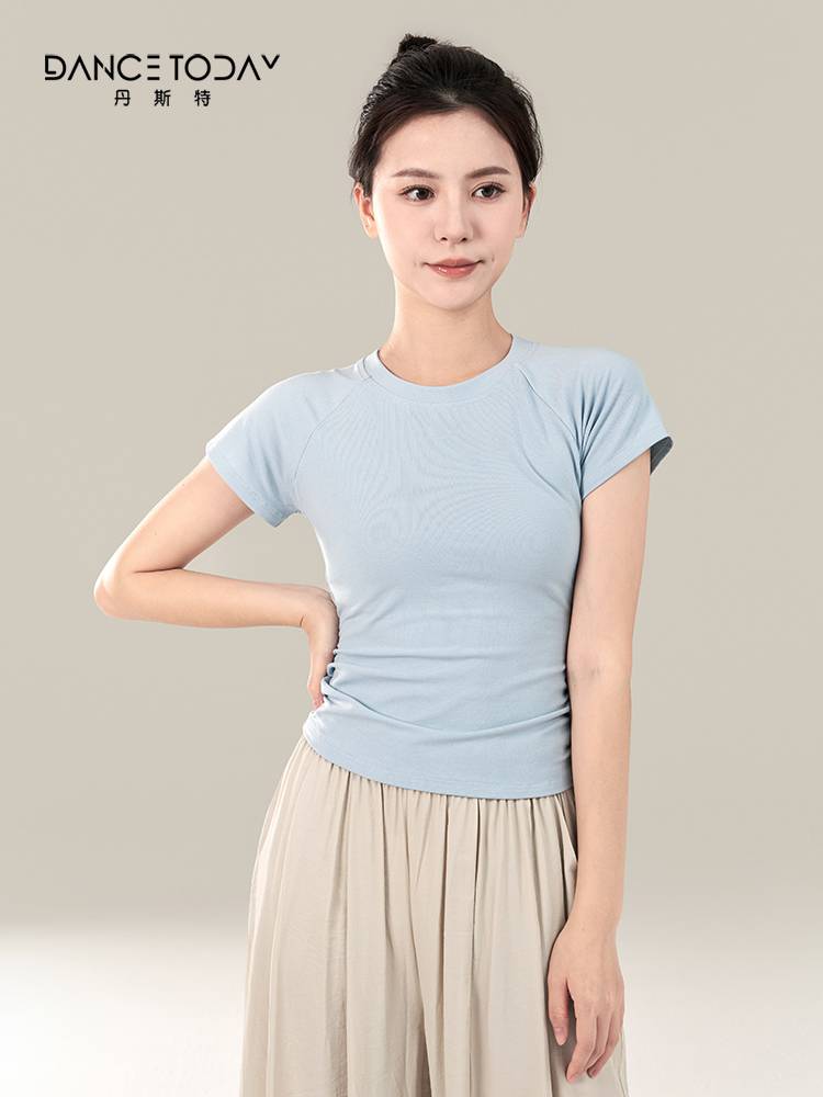 dancetoday Classical Chinese Dance Practice Sports Summer Summer New Back Back Short Sleeve Modern Dance clothes