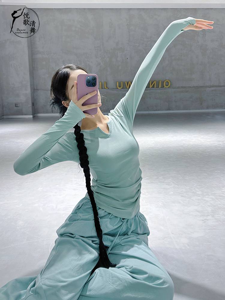 Modern dance clothes Classical dance top dance -level dance clothing shape training clothing female Chinese dance exercise skills summer
