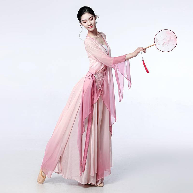 Classical Dance Server Body Rhyme Butterfly Gradient Spring Spring Sleeping Female Permaneous Training Foundation Chinese Dance Performance Service