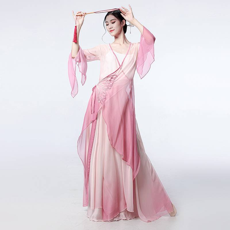 Classical Dance Server Body Rhyme Butterfly Gradient Spring Spring Sleeping Female Permaneous Training Foundation Chinese Dance Performance Service