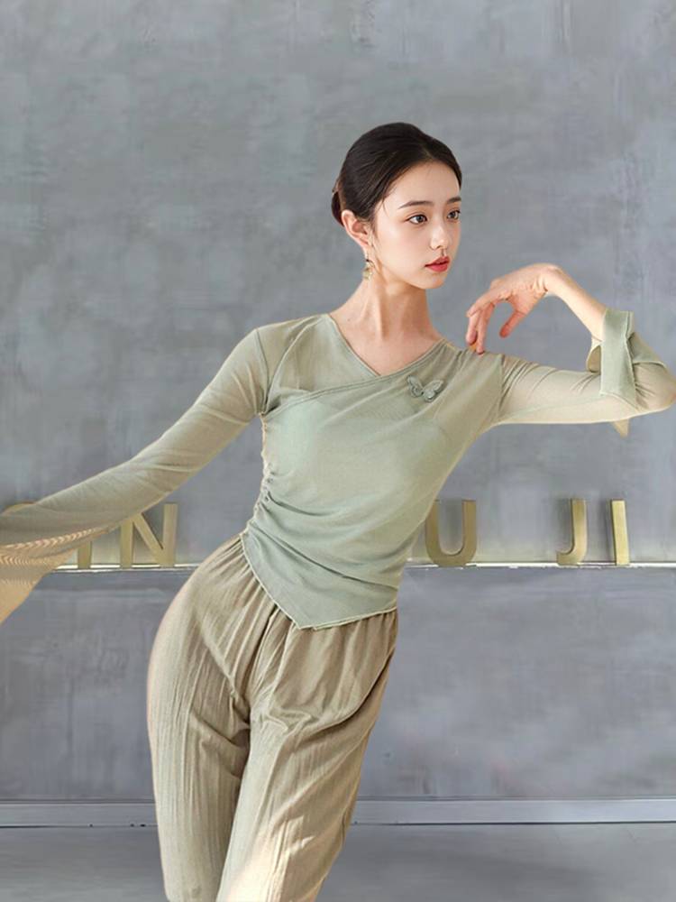 Classical dance service female elegant modern dance test butterfly gauze performance service adult Chinese dance body exercise uniform