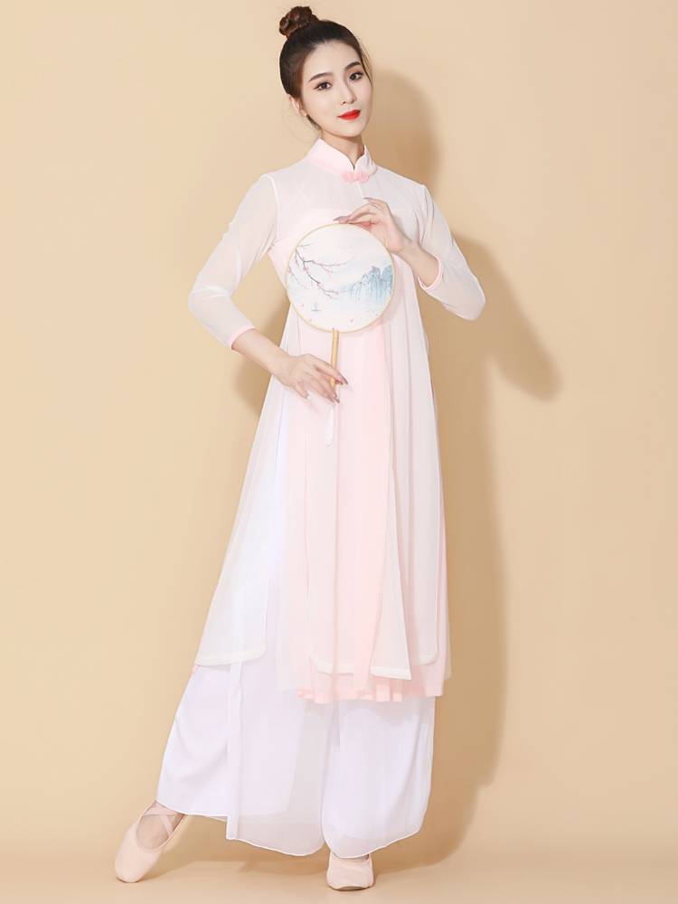 Shan Rantang Classical Dance Service Female Yundi Rhymes Cheongsam Top Following the Gongshou Chinese Stage Performance New Getting Clothing