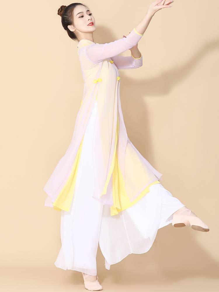 Shan Rantang Classical Dance Service Female Yundi Rhymes Cheongsam Top Following the Gongshou Chinese Stage Performance New Getting Clothing