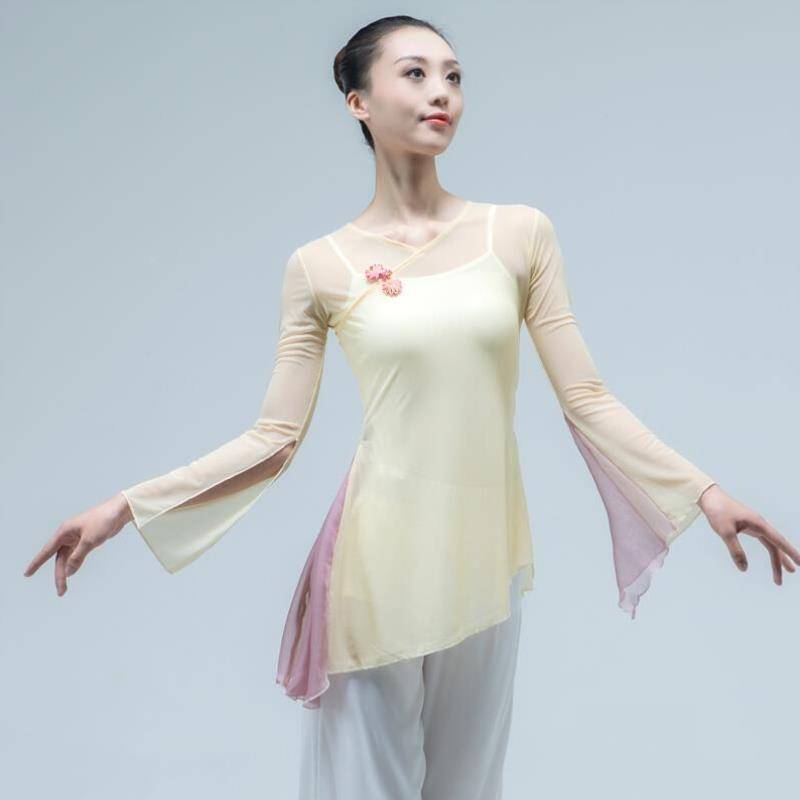 Classical Dance National Modern Body Rhyme Dance Performance Services Chinese Dance Practice Dresses Fathering Jacket Female Art Temperature Slutter