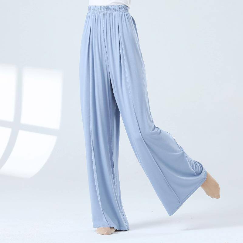 Modern dance exercise pants men and women's new dance clothing high -waist straight -legged wide -leg pants Classical dance yoga four seasons pants
