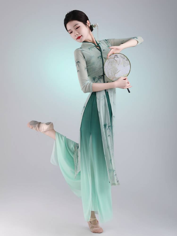 Classical dance cheongsam dance 2024 new body rhyme yae -coat practice service adult female dance suit performance suit