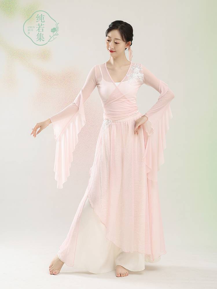 Chun Ruoji Classical Dance Pet Piaopalus Pearl Skirts, Fairy Dance Dance Dance Chinese Dance Day Frequently Nets Practice Clothing